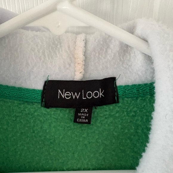 New Look 2X Green Varsity Jacket Hooded 23 LA Y2K Streetwear - Picture 4 of 7